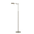 10W Led Adjustable Metal Floor Lamp With Swing Arm Chrome
