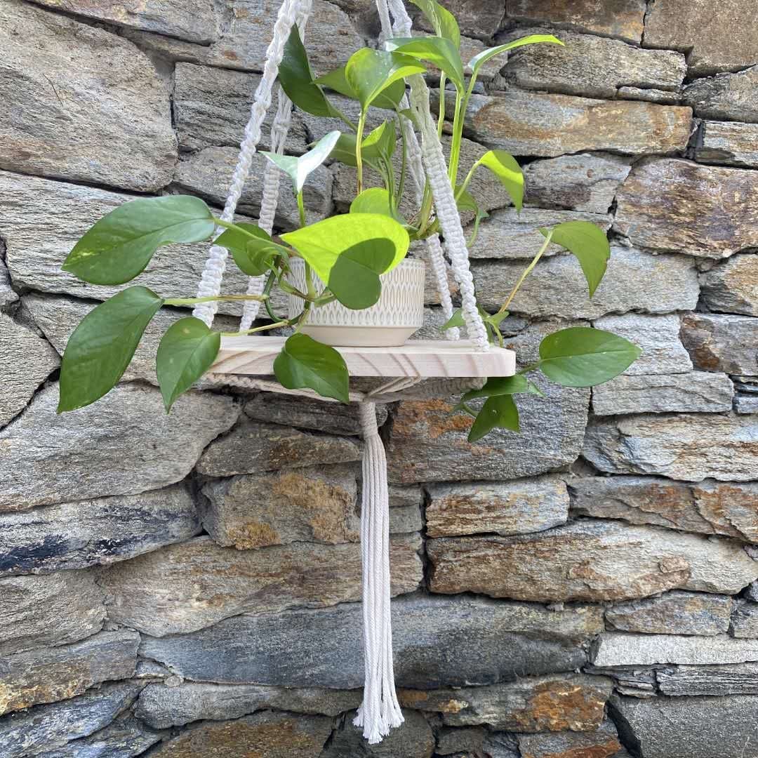 10X10 Macrame Hanging Shelf