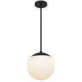 10 Diameter Etched White Glass Globe Led Integrated Pendant Light 10 W X 10 D X 10.63 H