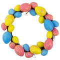 10 Pink Yellow And Blue Floral Stem Easter Egg Spring Grapevine Wreath