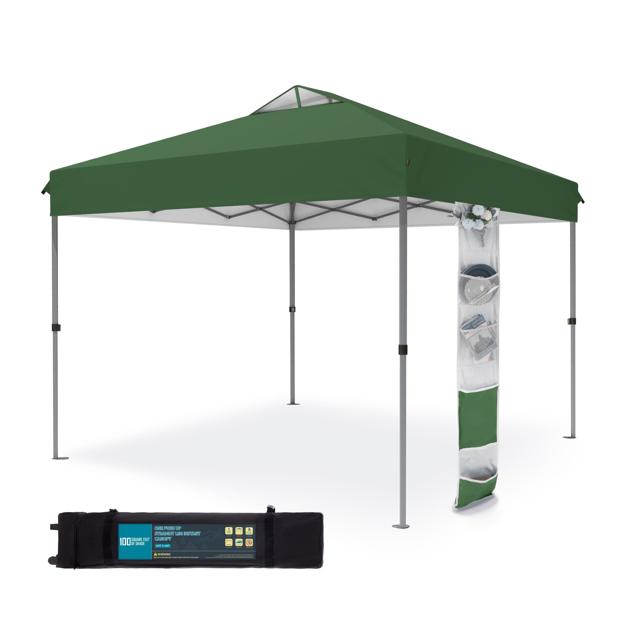 Phivilla 10 X 10 Pop Up Outdoor Canopy Tent Commercial Instant Reinforce Canopies With Wheeled Carry Bag White