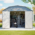 10 X 12 Outdoor Storage Shed Heavy Duty Rust Resistant Steel Tool Shed With Floor Frame Kit