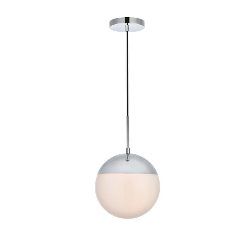 1 Light Pendant With 10 Inch Frosted White Glass