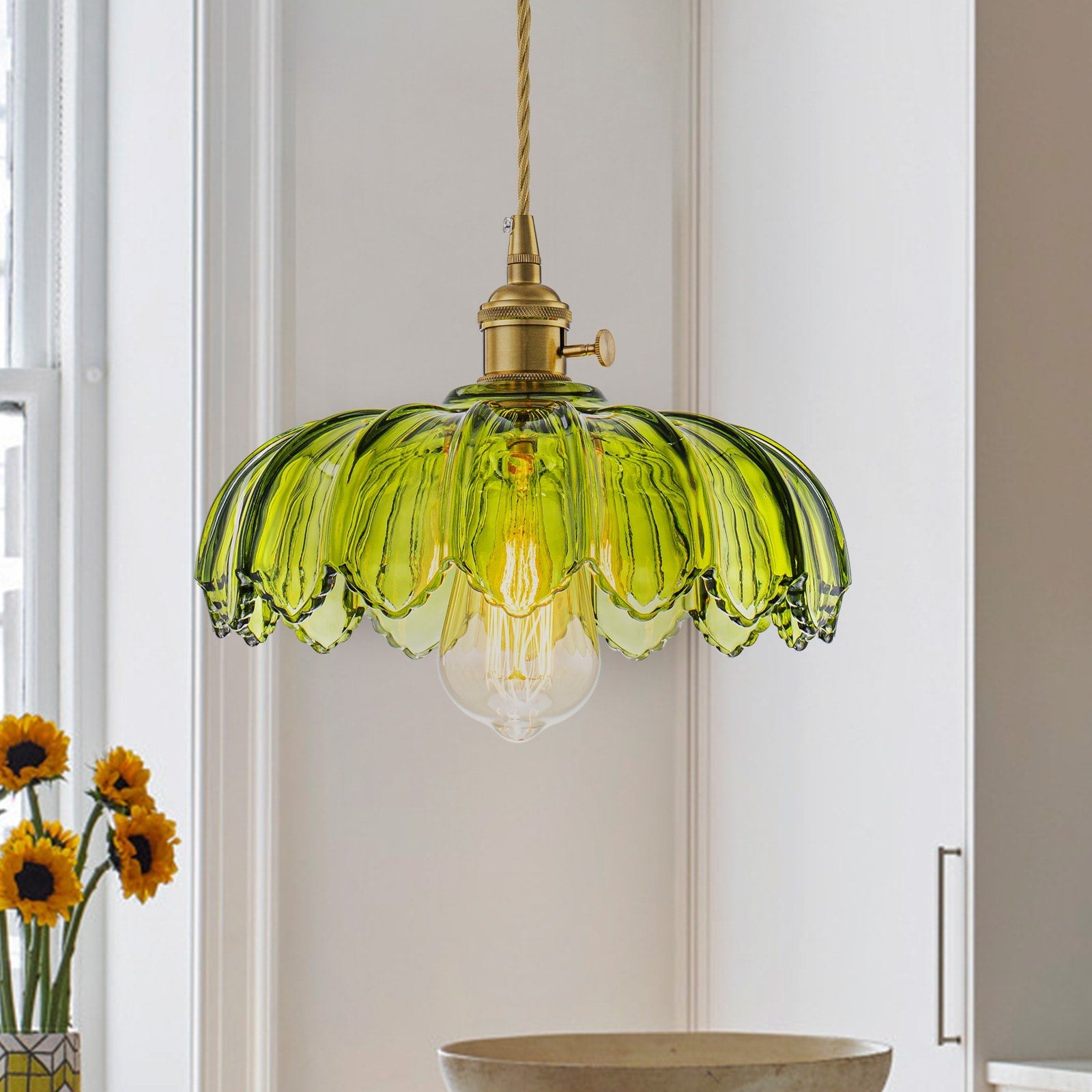 10 Wide Flower Pendant Light For Kitchen Island
