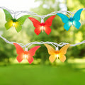 Set Of 10 Butterfly Summer Garden Patio Christmas Lights White Wire