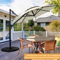 Ainfox 11Ft 2 Tier Offset Hanging Patio Solar Powered Umbrella