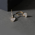 1 6Ct Tdw Diamond Heart Dangle Earrings In 10K Gold