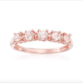 Pinctore 10K Rose Gold Morganite And Diamond Accent Stackable Ring H I I1 I2