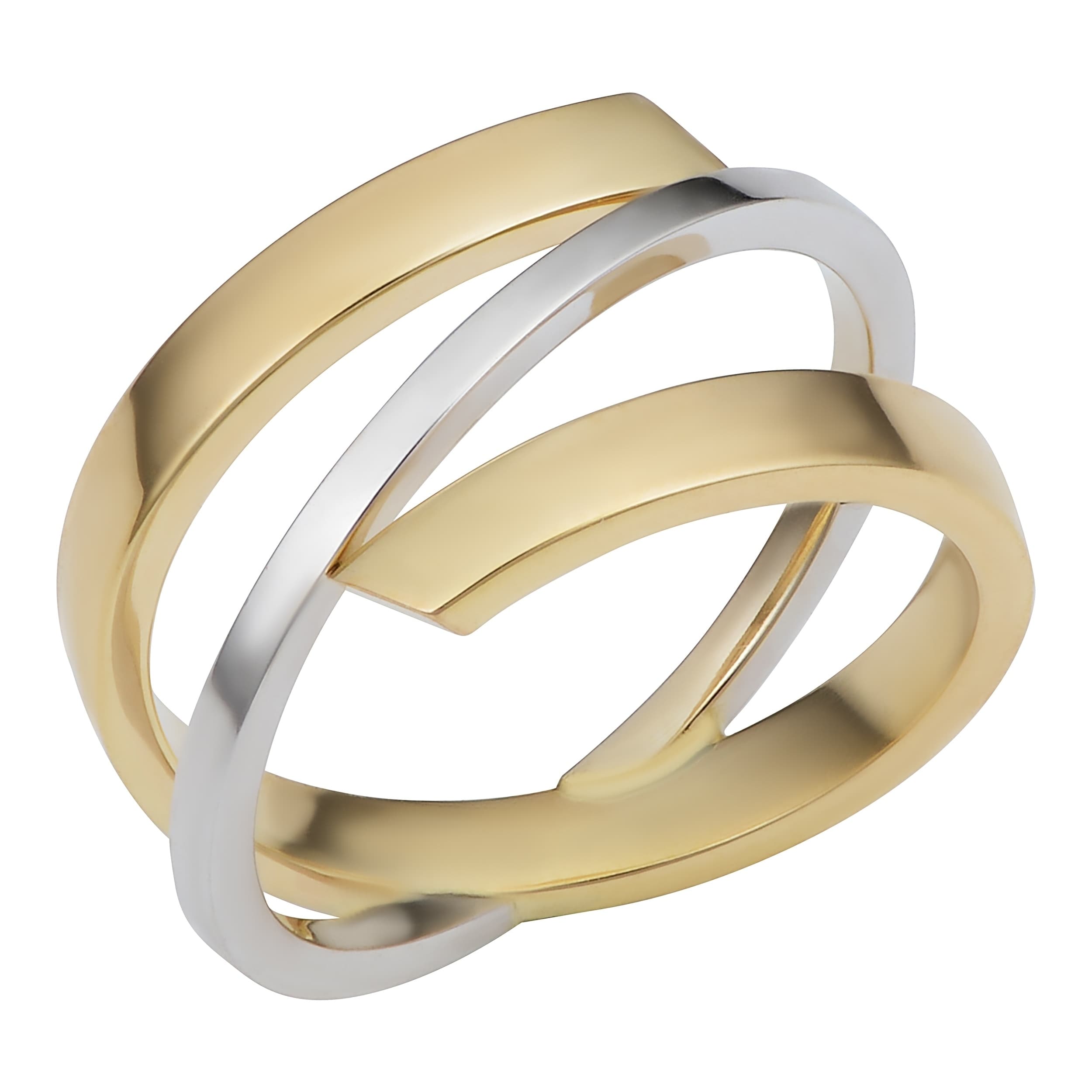 10K Two Tone Gold High Polish Ring