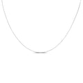 10K White Gold 0.6Mm Classic Box Chain With Spring Ring Clasp 18 Inch