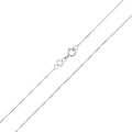 10K White Gold 0.6Mm Classic Box Chain With Spring Ring Clasp 16 Inch