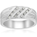 10K White Gold 1 2 Ct Tdw Diamond Mens Engagement Wedding Ring I J I2 I3