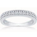 10K White Gold 1 3 Ct Tdw Princess Cut Diamond Wedding Ring Stackable Band