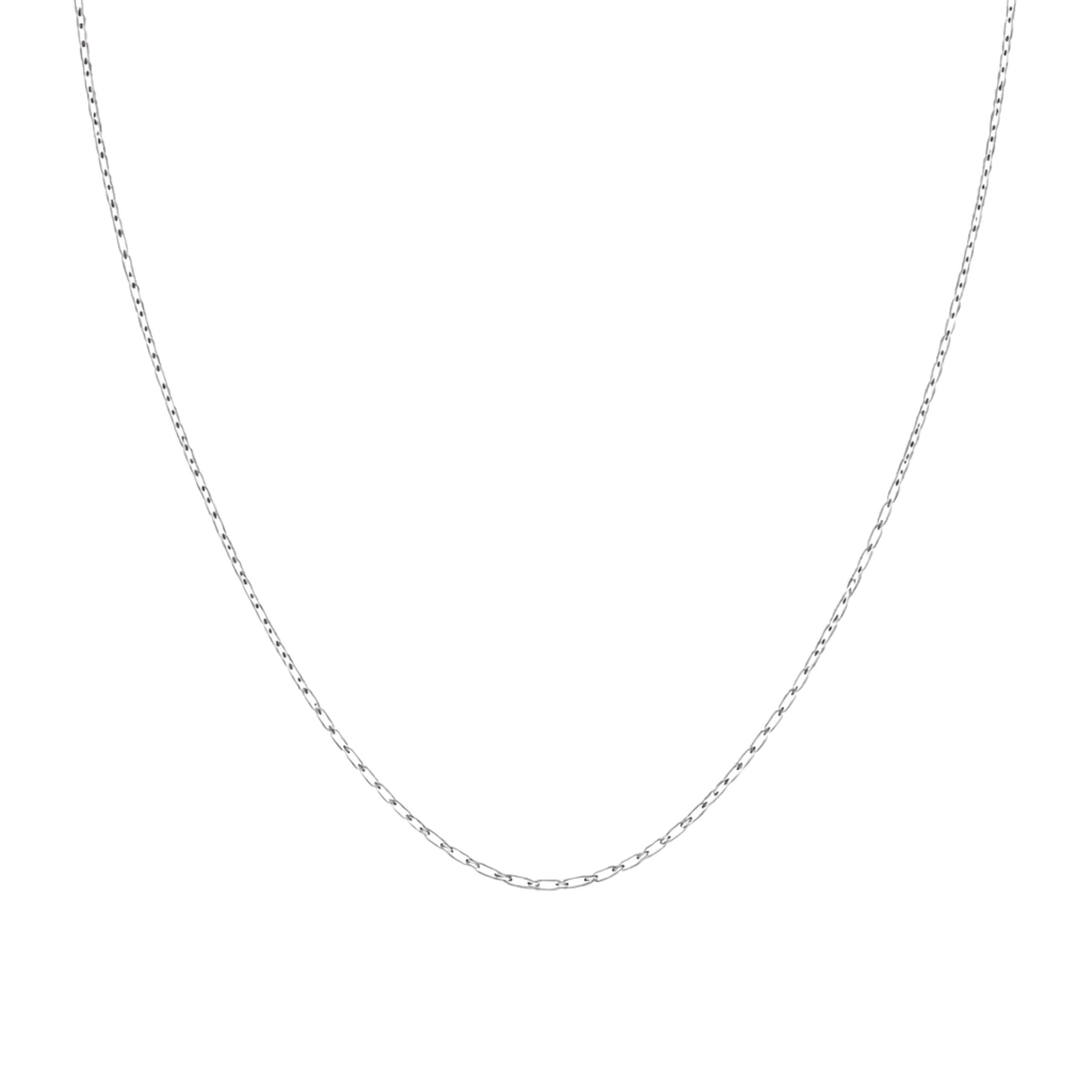 Fremada 10K White Gold 1.2Mm Dainty Paperclip Link Necklace 16 18 20 24 Inch