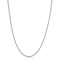 10K White Gold 1.5 Millimeter Rope Chain Necklace