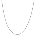 10K White Gold 16 24 Inch Round Wheat Chain