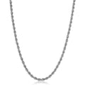 10K White Gold 3.2 Millimeter Rope Chain Necklace For Men And Women
