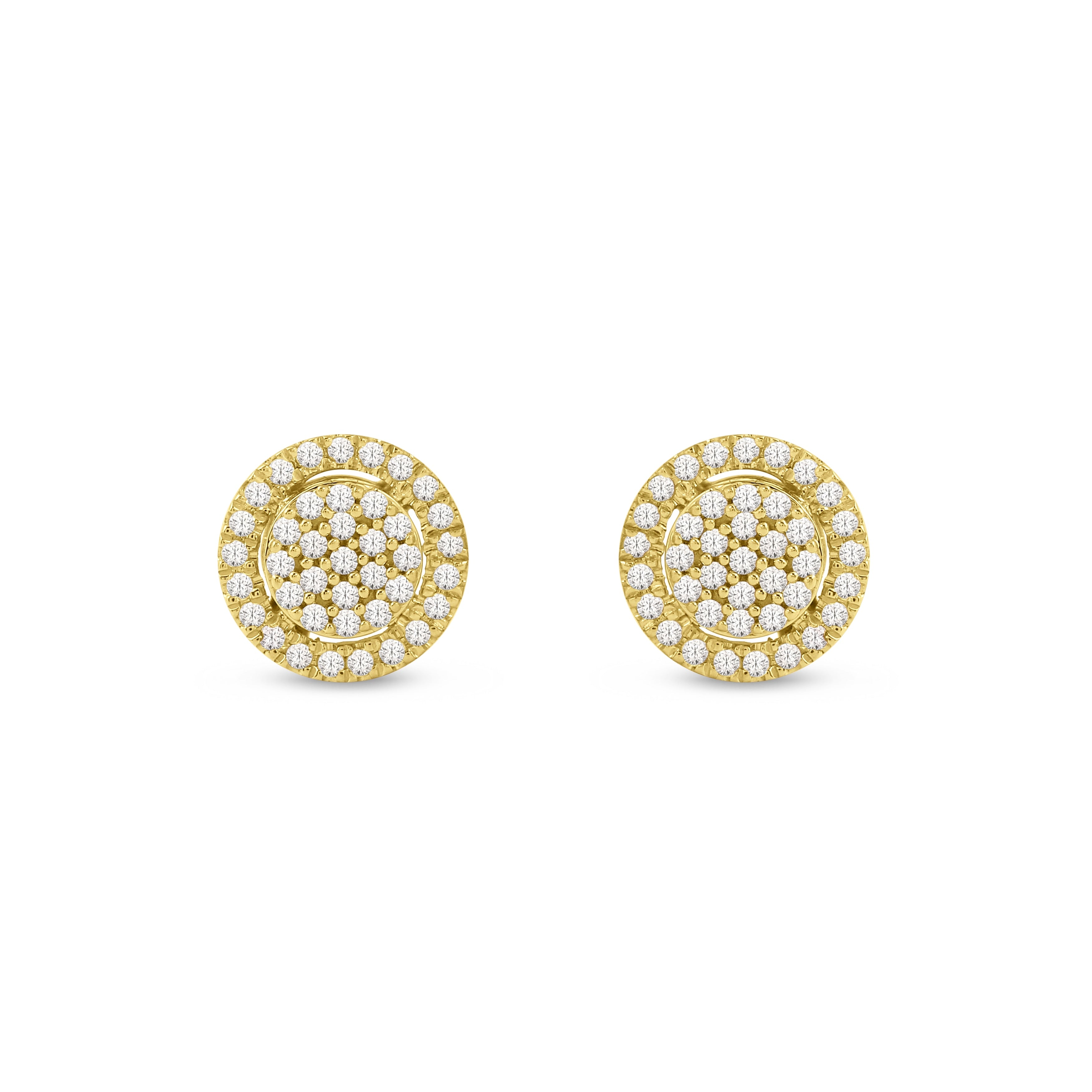 De Couer Igi Certified 1 5Ct Tdw Diamond Halo Earrings Yellow