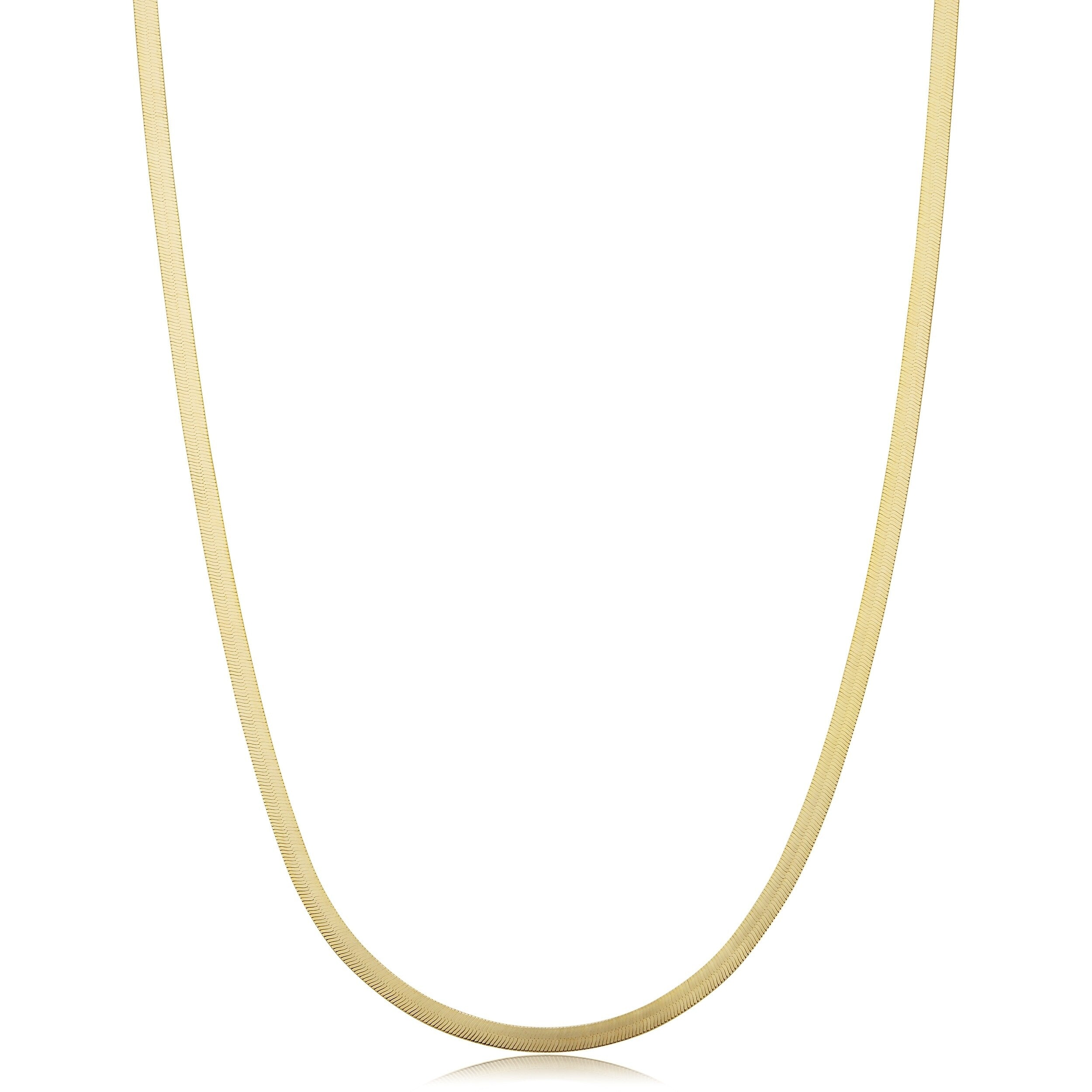 10K Yellow Gold 2.15 Mm Herringbone Necklace 18 20 Inch