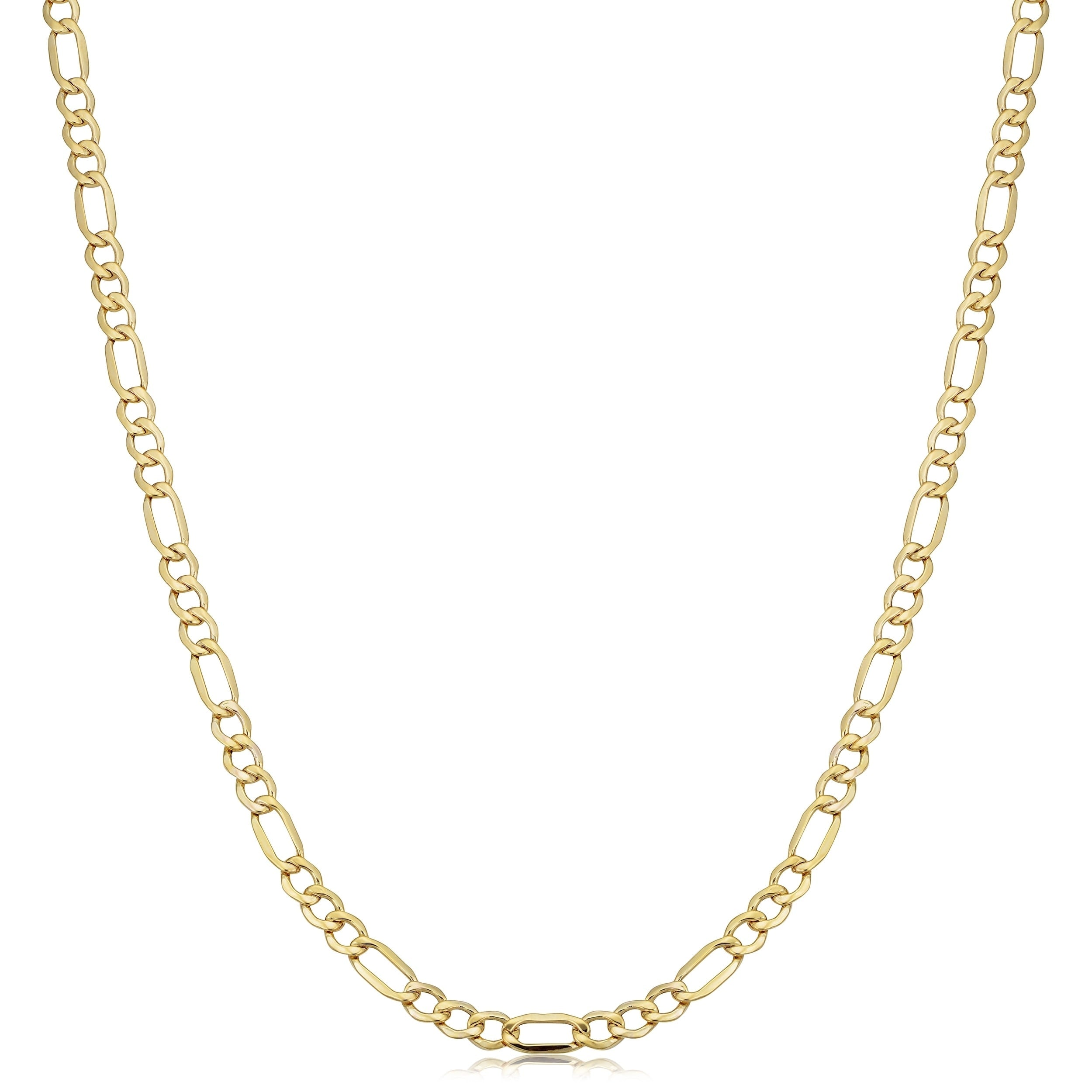 10K Yellow Gold 3.6 Mm Figaro Link Chain 18 24 Inches