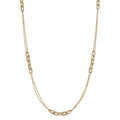 Fremada 10K Yellow Gold 5 Oval Fancy Link Station Necklace 18 Inch