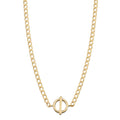 Fremada 10K Yellow Gold Circle Bar Adjustable Choker Necklace 15 To 17 Inch