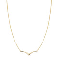 Fremada 10K Yellow Gold Minimalist Chevron Necklace 18 Inch
