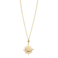 Fremada 10K Yellow Gold Sun Celestial Charm Adjustable Necklace 16 To 18 Inch
