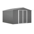 10X10 Ft Outdoor Storage Shed Large Metal Tool Sheds With Updated Frame Structure And Lockable Doors Garden Shed For Garden