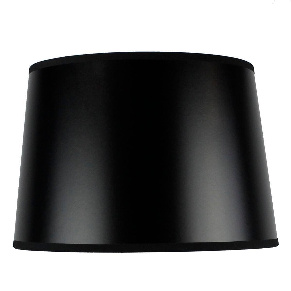 10X12X8 Slip Uno Fitter Hardback Shallow Drum Lamp Shade Black