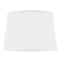10X12X8 Slip Uno Fitter Hardback Shallow Drum Lamp Shade White Linen