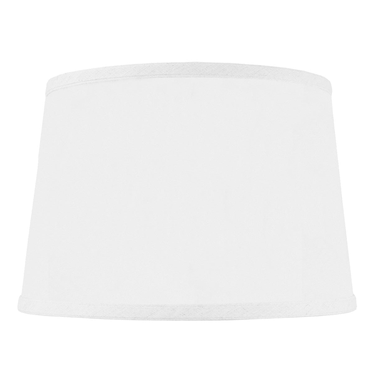 10X12X8 Slip Uno Fitter Hardback Shallow Drum Lamp Shade White Linen