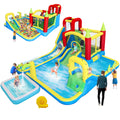 11 In 1 Inflatable Slide Water Park Slides Large Pool Water Gun Trampoline Climbing Wall Basketball Hoop And Ring Toss Game