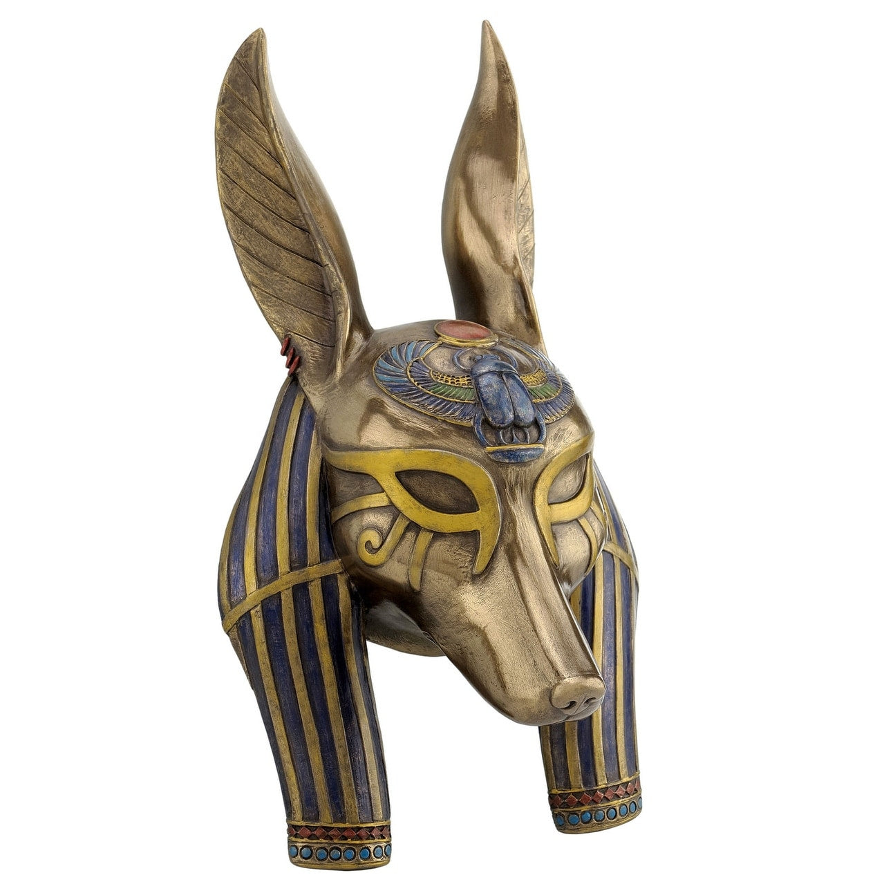 11.22 In L Anubis Mask Wall Plaque Poly Resin