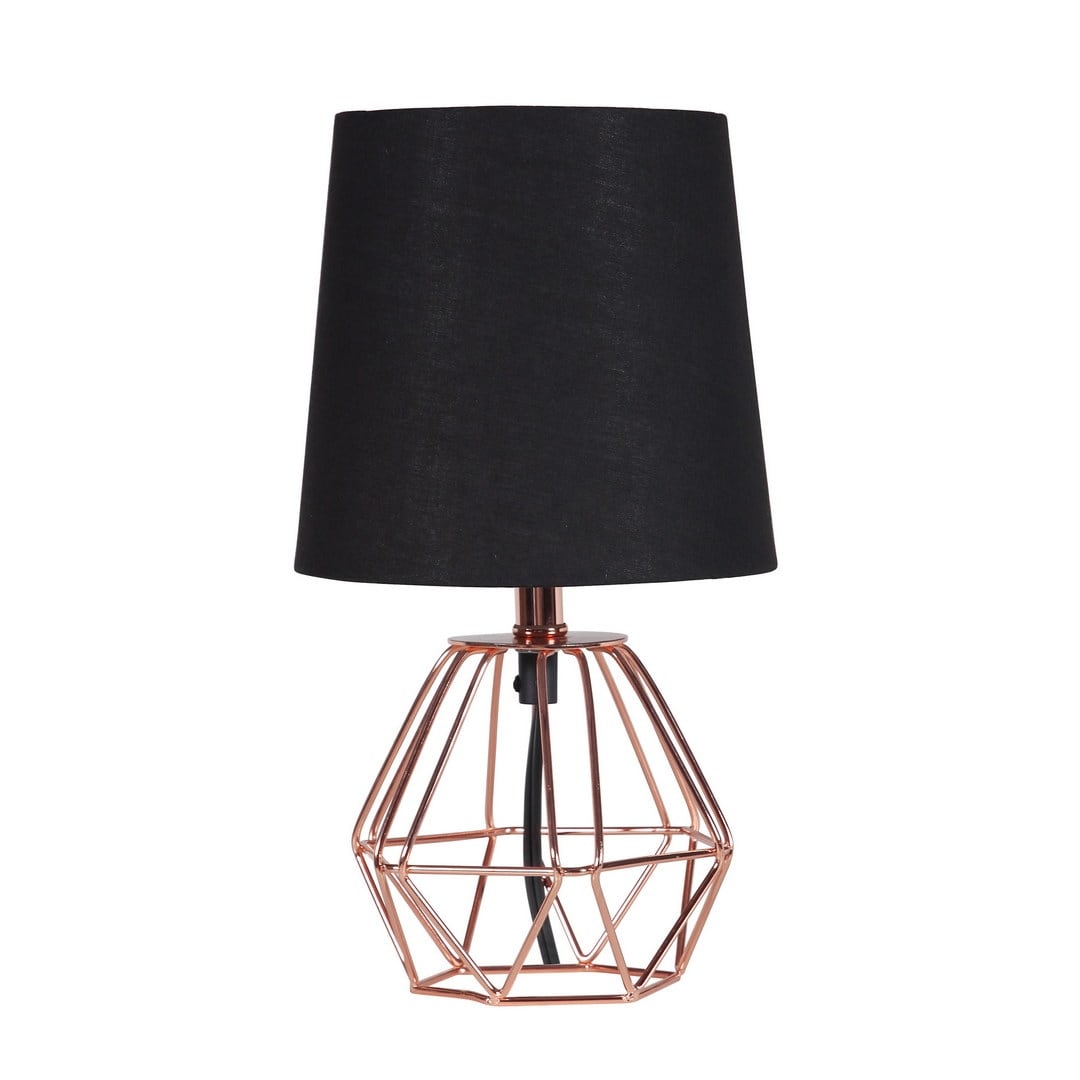 11.25 Copper Metal Table Lamp Wesley Geometric Copper