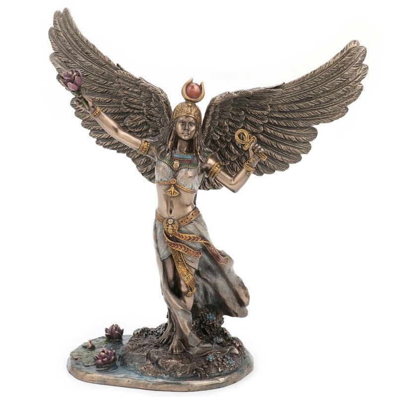 11.42 In H Egyptian Goddess Isis Figurine Poly Resin