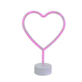 11.5 Battery Operated Neon Style Led Pink Valentines Day Heart Table Light