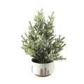 11.5 Frosted Xmas Tree In 4 Reversed Bowl Pot