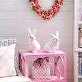 11.5 Glazed Terracotta Bunny Set Of 2