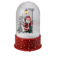 11.75 Lighted Santa With Street Light Snowing Christmas Globe N A
