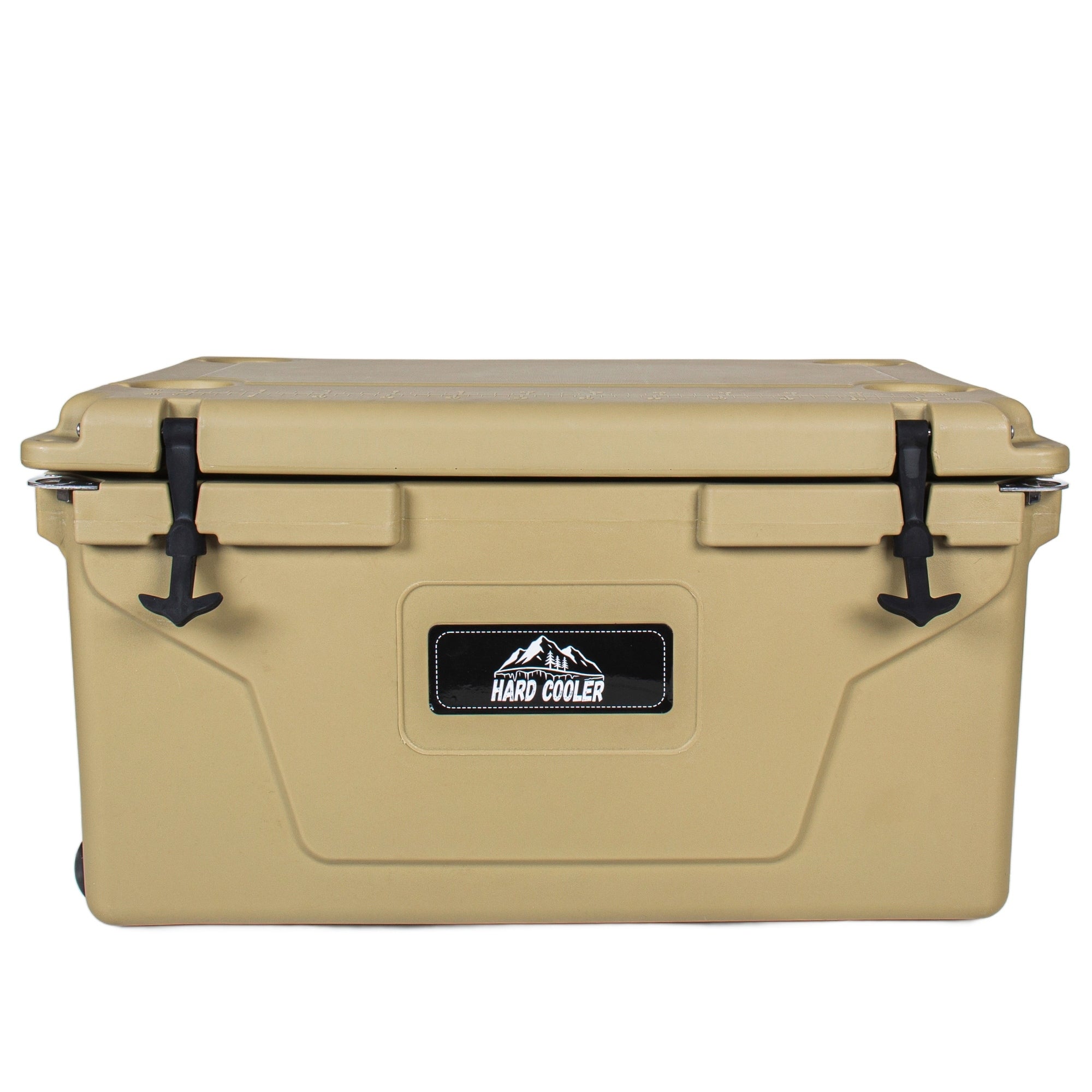 110 Quart Khaki Cooler Rotomolded Insulated Ice Chest Heavy Duty Hard Shell Cooler With 6 10 Day Ice Retention For Camping