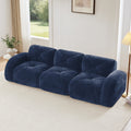 110 Boneless Sofa With Tufted Soft Velvet Fabric Modular Sectional Sofa Couches 32D High Density Sponge