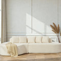 112.2 L Shaped Boneless Sectional Sofa With Chaise Chenille Upholstery Memory Foam No Assembly