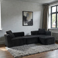 114 Cloud Sectional Couch With L Shape Chaise Modular Corduroy Sofa With Movable Ottoman No Assembly