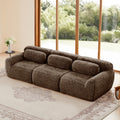 114Soft And Fluffy Plush Fabric Modular Sectional Sofa Couches