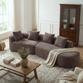 116 Curved Sectional Sofa With Pillows No Assembly Required
