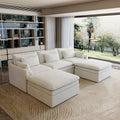 117 In. 5 Seat U Shaped Modular Sectional Sofa With Ergonomic Design Removable Sofa Cover Pillows