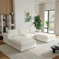 118.11 3 Seater Cloud Couch Sectional Couches With 2 Ottoman For Living Room Office