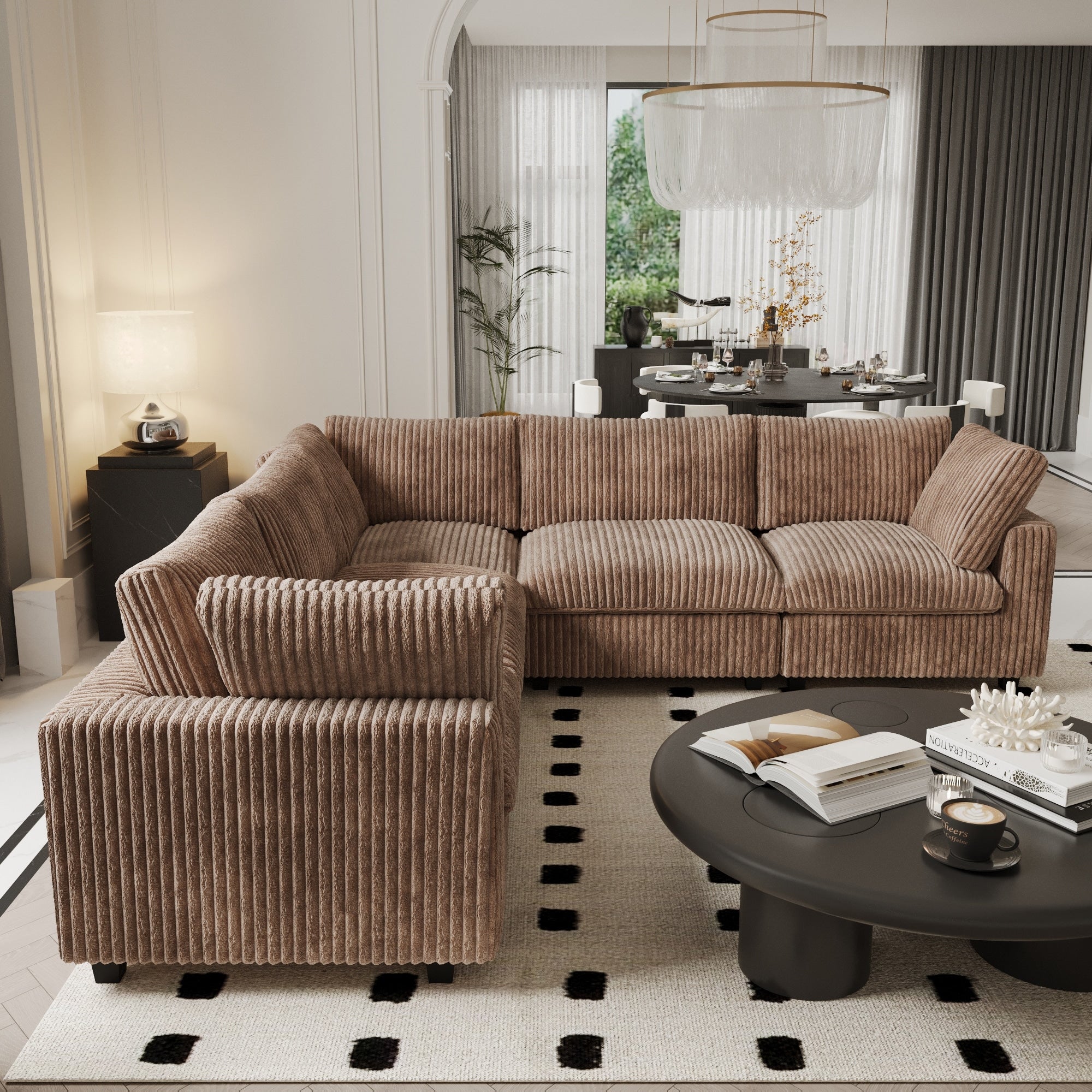 118.2 Modular Sectional Sofa Oversized L Shaped Couches