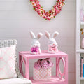 11 Resin Bunny With Polka Dot Bowtie Set Of 2